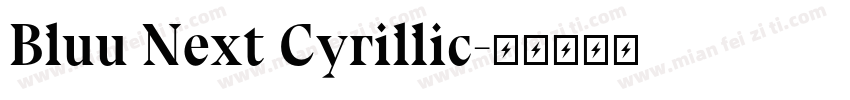 Bluu Next Cyrillic字体转换
